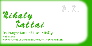 mihaly kallai business card