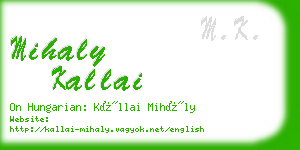 mihaly kallai business card